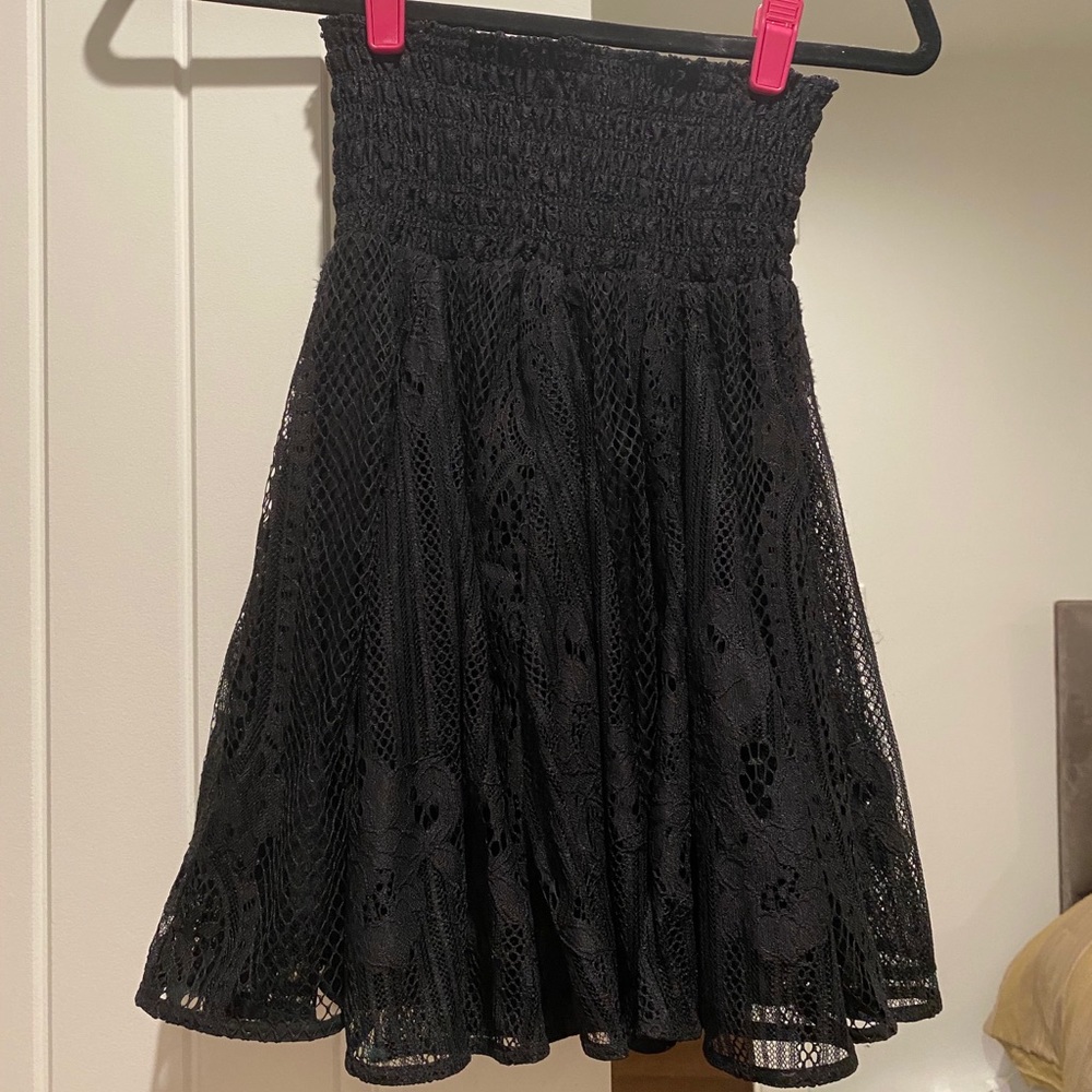 Smocked mini skirt